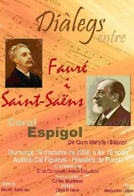 Diàlegs entre Fauré i Saint-Saëns - Programa